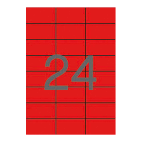 APLI univerzální etikety, 70 37 mm, červené