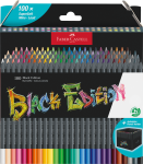 Faber-Castell Faber-Castell, 116411, Black Edition, Supersoft, sada ergonometrických pastelek s černým lakováním, 100 ks