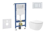 GEBERIT - Duofix Set předstěnové instalace, klozetu Oudee Vortex a sedátka softclose, tlačítko Delta30, alpská bílá SANI11CA3194B