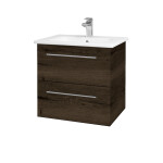 Dřevojas - Umyvadlová skříňka GIO SZZ2 60 - D21 Tobacco / Úchytka T02 / D21 Tobacco 277192B