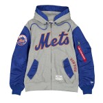 New Era Pánská bunda New York Mets MLB Alpha Industries MA-1 Full-Zip Fleece Velikost: S