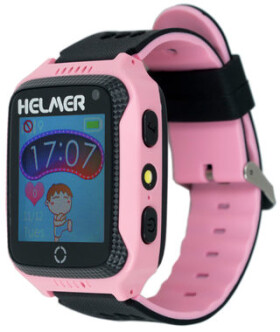 HELMER LK 707 růžová / dětské hodinky s GPS lokátorem / dotykový / micro SIM / IP65 / kompatibilní s Android a iOS (Helmer LK 707 P)