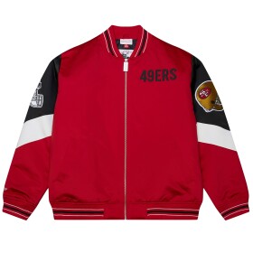 Mitchell & Ness Pánská bunda San Francisco 49ers NFL Throw it Back Heavyweight Satin Velikost: L