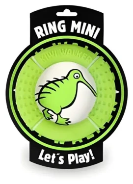 Kiwi Walker Mini zelená / Házecí a plovací kruh pro psy / TPR pěna / 13 cm (TPR-828)