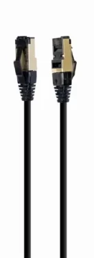 Gembird SFTP CAT8 0.5m / patch kabel / s ochranou / černá (PP8-LSZHCU-BK-0.5M)