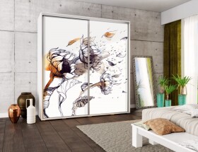 FRONTI Šatní skříň PENELOPA 205 Slunečnice 7045