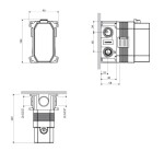 OMNIRES - Y element podomítkové baterie sprchové 2-výstupové BOX47X