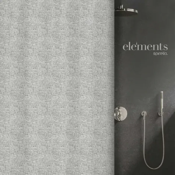 ELEMENTS BY SPIRELLA Sprchový závěs ILO vzorovaný antracitový / 180 x 200 cm / Polyester