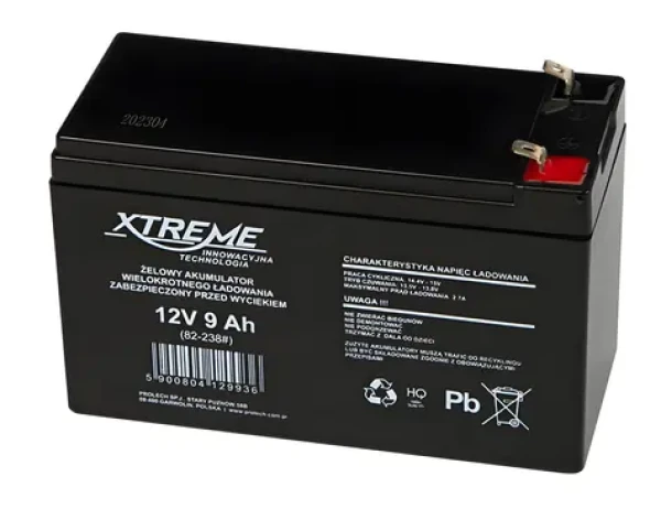 XTREME Gelový akumulátor 12V 9Ah / Akumulátor / VRLA / Bezúdržbový (82-238#)