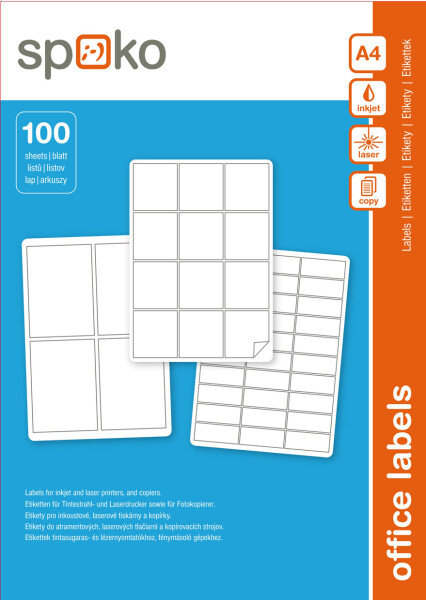 Spoko Samolepicí etikety mm