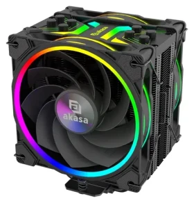 Akasa Soho H4 Plus Reverse Kit / Sada chladiče CPU / 2× 120 mm ARGB PWM / 2000 rpm / TDP 185 W / Intel LGA + AMD AM4/AM5 (AK-CC4022KT01)