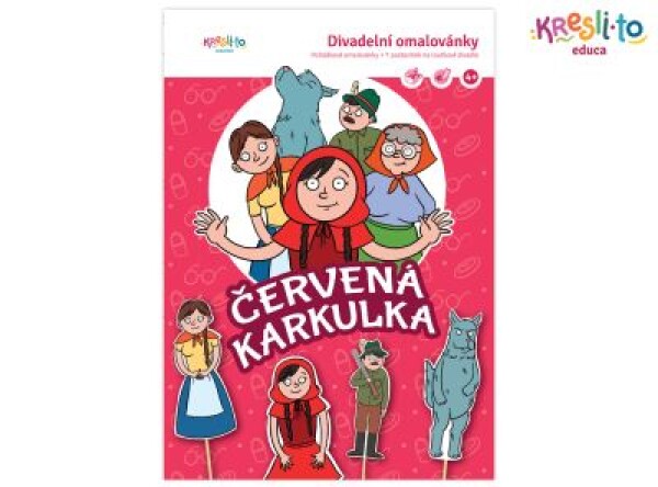 Divadelní omalovánky červená karkulka,