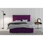 Čalouněná postel Violet 120x200, fialová, vč. matrace a topperu