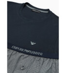 Pánské pyžamo 111339 4R576 66936 tm. modré s proužkem - Emporio Armani L