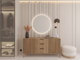 Zrcadlo Divissi Rozměry: 80 cm, Varianta: Osvětlení L