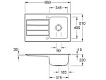 VILLEROY BOCH Architectura Keramický dřez 335001R1