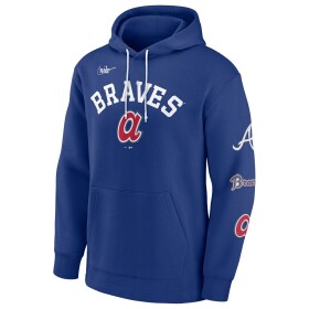 Nike Pánská mikina Atlanta Braves MLB Rewind Lefty Hoodie Velikost: M
