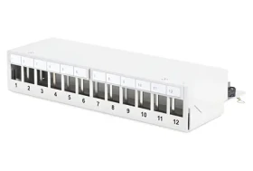 Digitus Desktop 12-Port světle šedá / Patch panel / Modulární / 1U (DN-93706)