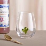 Bloomingville Sklenice na vodu Misa Cactus 560 ml, čirá barva, sklo