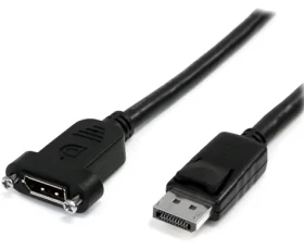 StarTech DisplayPort panelový kabel černá / Kabel / DP (M) - DP (M) / 0,9 m / 4K 60Hz (DPPNLFM3PW)