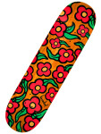 Krooked WILDSTYLE FLOWERS skateboard deska - 8.25