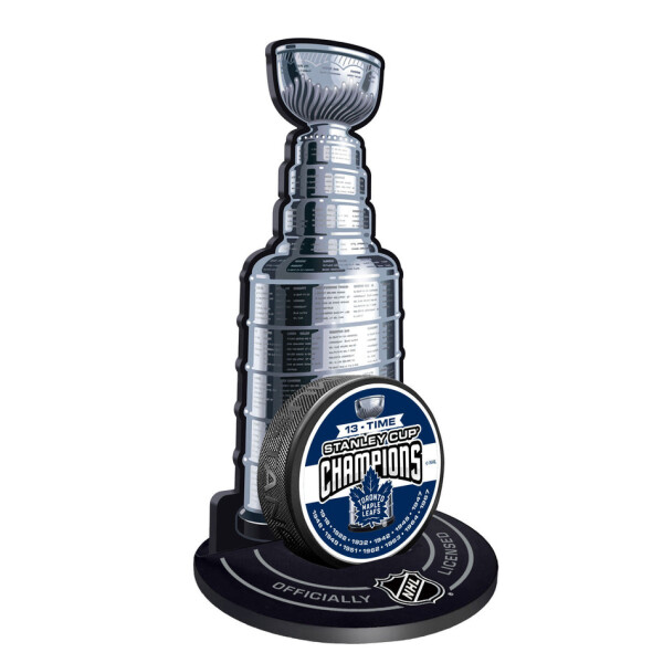 Mustang Puk Toronto Maple Leafs NHL Stanley Cup Champions Puck Stand