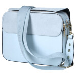 Moderní dámská koženková crossbody kabelka LB Eva, modrá