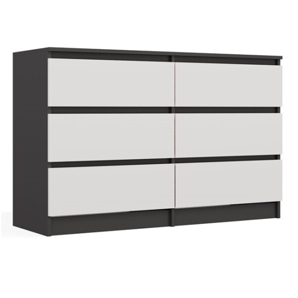 FRONTI Komoda MALWA M6 120 - antracit + bílá