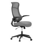 Kancelářská židle, houpací mech., šedý MESH, plast. Kříž