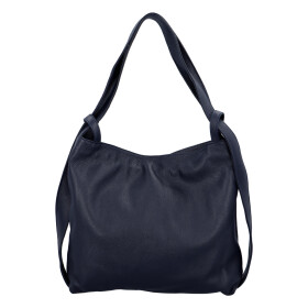 Prostorná dámská kožená kabelka Becky modrá