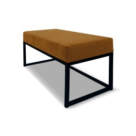 FRONTI Lavička EMLI 80x38 v loftovém stylu - žlutá - ITAKA 33