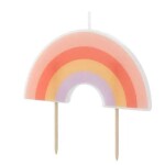 PartyDeco Svíčka Duha 1 ks