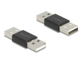 Delock Gender Changer USB 2.0-A samec samec, kov, kompaktní / Adaptér / USB 2.0 (65108)