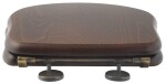 KERASAN - RETRO WC sedátko Soft Close, ořech/bronz 108640