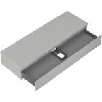 MEXEN/S - Orio koupelnová skříňka pod umyvadlo 140 cm s deskou, 1 šuplík, šedá mat 91A10-14023-1-BFC62