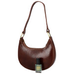 Luxusní dámská kožená kabelka na rameno Delami Vera Pelle Venny, hnědá