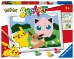 Pokémon malování podle čísel - Pikachu, Eevee a Jigglypuff