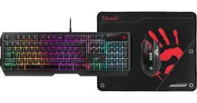 A4tech Bloody B1700 černá / herní set klávesnice s myší / RGB / Anti-ghosting / 6000 DPI / USB (A4TKLA47265)