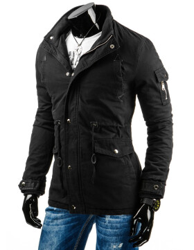 Pánská prošívaná zimní bunda s kapucí černá Černá / XXL černá XXL model 15042687 - Dstreet