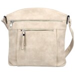 Módní dámská koženková crossbody kabelka Lajla, béžová
