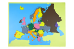 Moyo Montessori Moyo Montessori Puzzle - mapa Evropa - bez rámečku