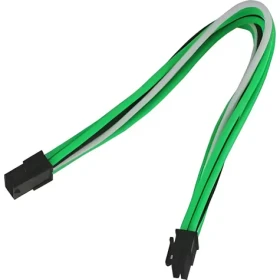 Nanoxia NX8PE3EGWS černá/zelená/bílá / Prodlužovací kabel / PCI-E 8-pin / 30 cm (NX8PE3EGWS)
