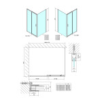 POLYSAN - EASY obdélníkový sprchový kout 1100x900 L/P varianta, sklo Brick EL1138EL3338