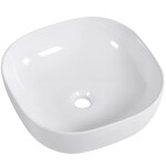 CERANO - Umyvadlo keramické Sano - na desku - bílá lesklá - 42,5x42,5 CER-433070