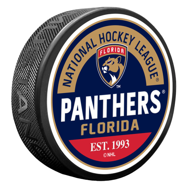 Mustang Puk Florida Panthers NHL Block Textured Puck