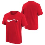 Nike Dětské tričko Chicago Bulls NBA Swoosh Logo T-Shirt Red (YOUTH)