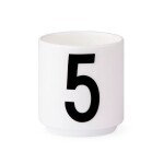 DESIGN LETTERS Espresso hrneček Letters – Number – 100 ml Nr.4, bílá barva, porcelán