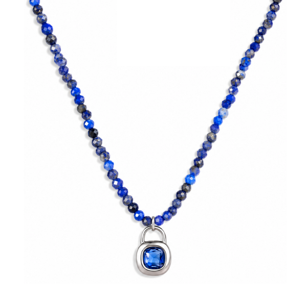 ELENYS Lapis Lazuli | Náhrdelník s pravým přírodním lapis lazuli Délka náhrdelníku: 40+5 cm / max. 45 cm