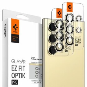 Spigen Glass tR EZ Fit Optik Pro ochranné sklo na fotoaparát pro Samsung Galaxy S24 Ultra 2ks žlutá (AGL07428)