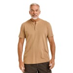 Bushman Pánské bavlněné henley tričko Gutu II, camel L